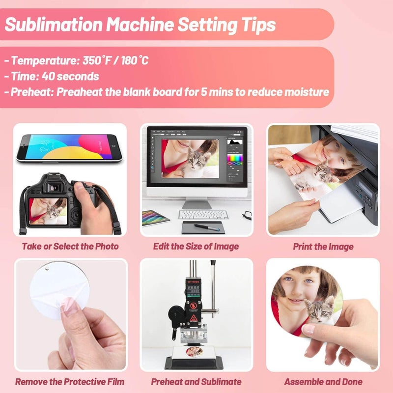 Modacraft Sublimation Keychain Blanks Set, 120Pcs with 2 Inch Round Blanks, Tassels, Keychain Rings, Jump Rings for DIY Crafting - Image 5